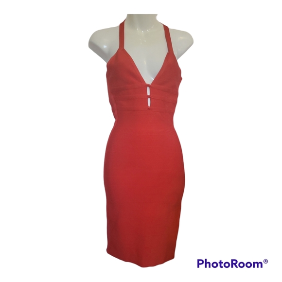 GUESS Marciano Red Open Back Bandage Dress - Size XS / XXS, 00 - Picture 3 of 6